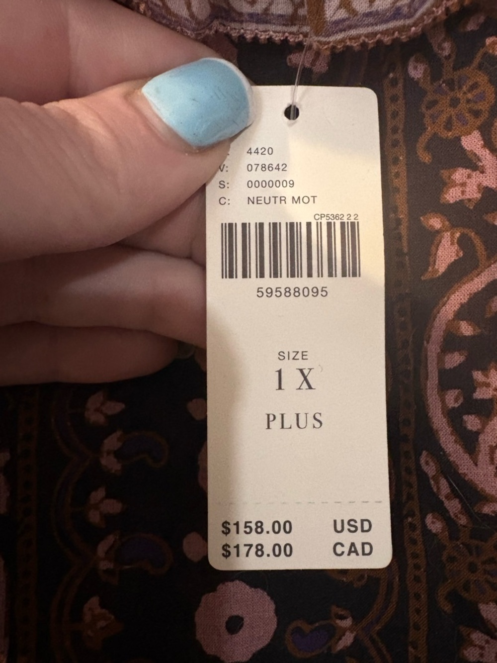 NWT Othilla for Anthropologie Thessaly Ruffled High Neck Blouse 1x - Picture 5 of 6